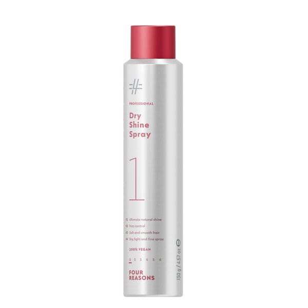 Four Reasons Professional Dry Shine Spray 200ml Luonnollista kiiltoa ja pehmeyttä antava kuiva ja kevyt kiiltosuihke