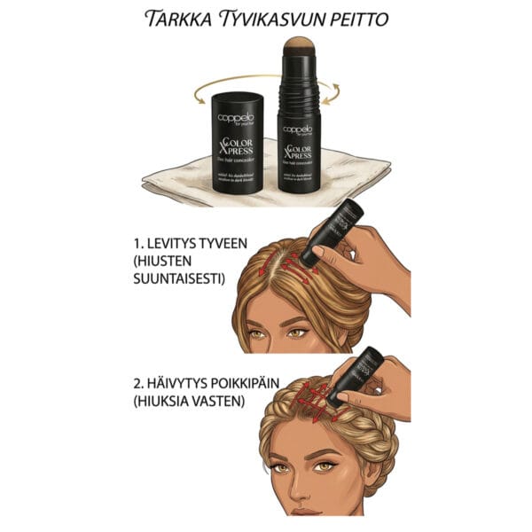 Coppelo Duo Hair Concealer ohje Coppelo Duo Hair Concealer ohje